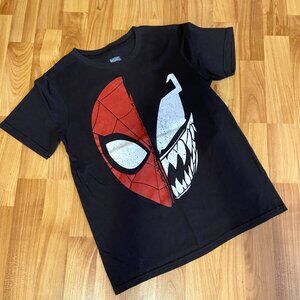 Marvel Spider-Man and Venom split face Tee Shirt